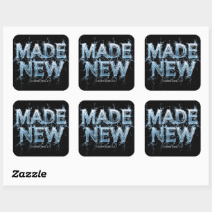 Sticker Carré Nouveau né à nouveau foi chrétienne : Baptême de l