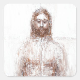 Sticker Carré Nouveau Suaire de Turin (Jésus Réalisme Contempora