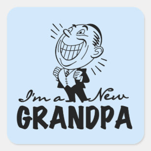 Sticker Carré Nouveaux T-shirts et cadeaux de sourire de
