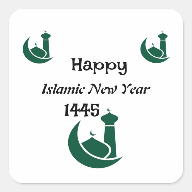 Sticker Carré Nouvel An islamique (Devant)