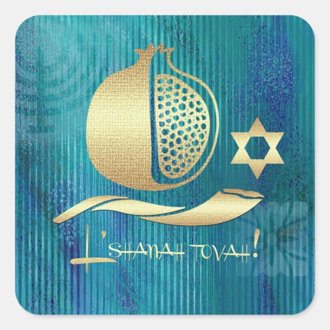 Sticker Carré Nouvel An juif | Rosh Hashanah (Devant)