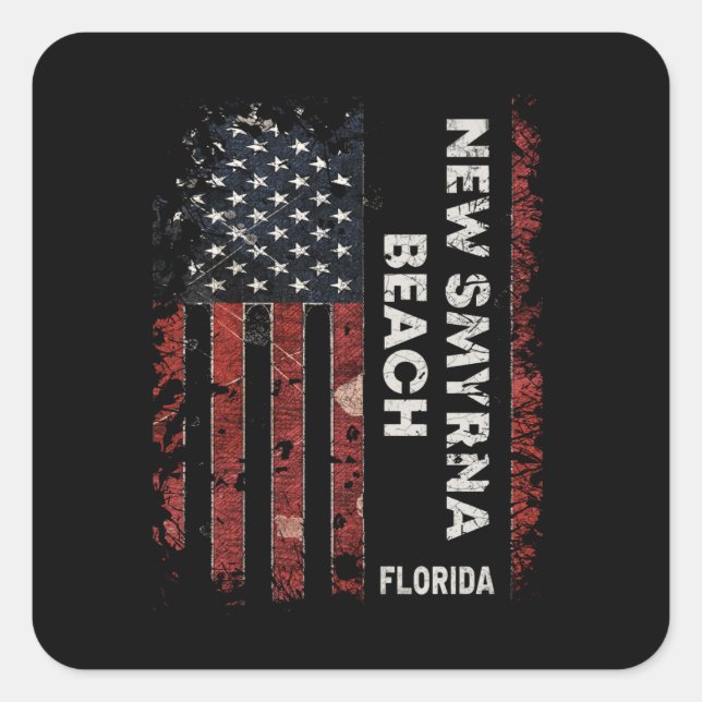 Sticker Carré Nouvelle Smyrna Beach Floride (Devant)