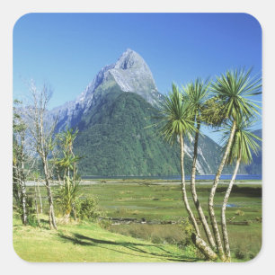 Sticker Carré Nouvelle-Zélande, île du Sud, pic de Miter,