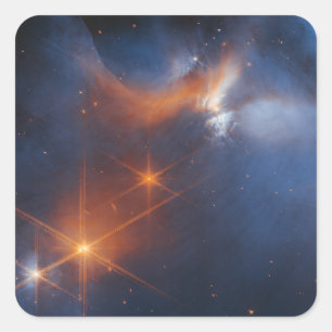 Sticker Carré Nuage moléculaire d'icônes foncées   JWST