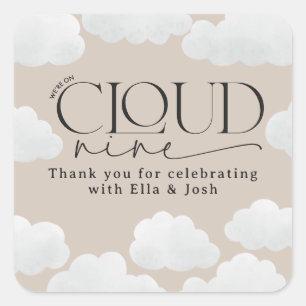 Sticker Carré Nuage naturel beige neuf douche moderne design