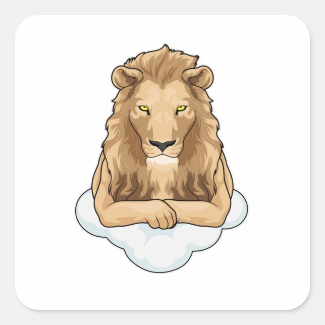 Sticker Carré Nuages de Lion (Devant)