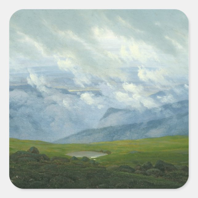 Sticker Carré Nuages en dérive (Devant)