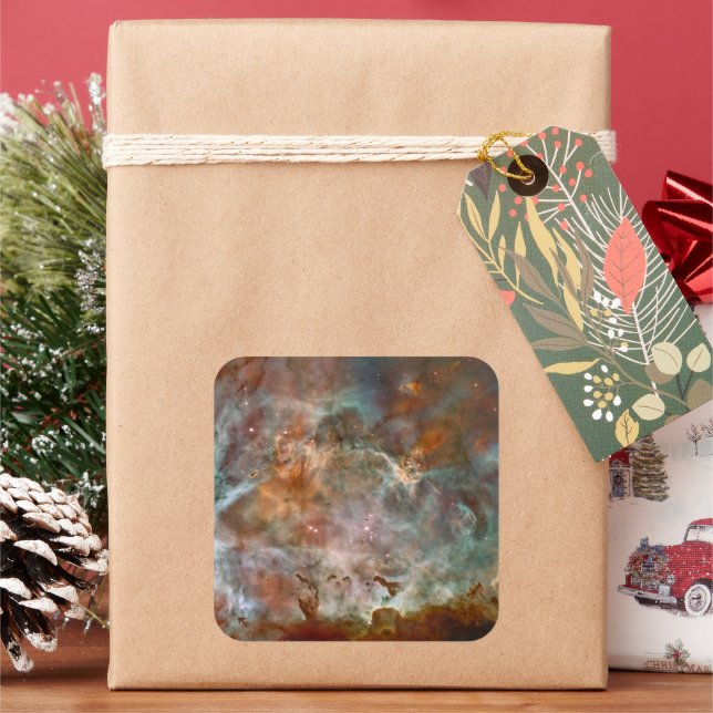 Sticker Carré Nuages sombres de Carina Nebula Hubble Space (vacances)