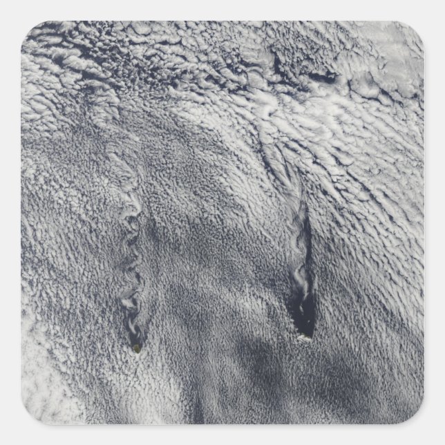 Sticker Carré Nuages sur les îles Juan Fernandez (Devant)