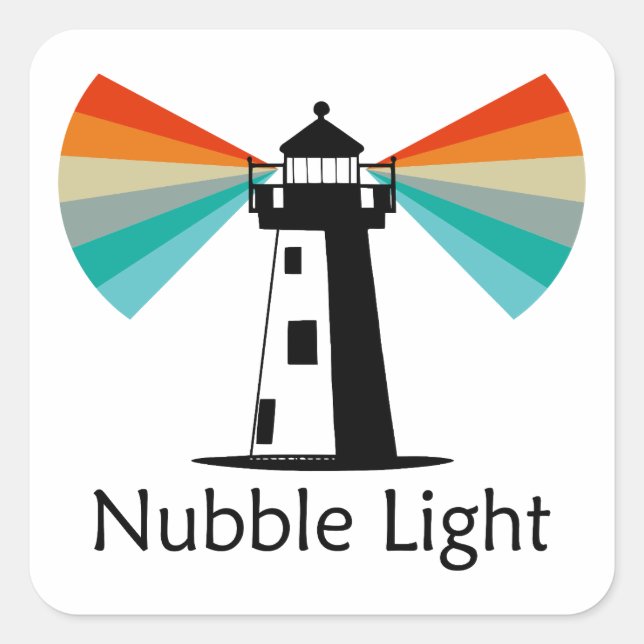 Sticker Carré Nubble Light Maine Arc-en-ciel (Devant)