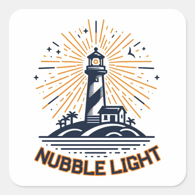 Sticker Carré Nubble Light Maine Sunrise (Devant)