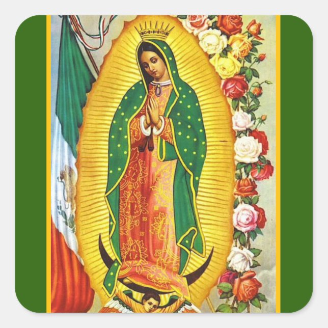 Sticker Carré Nuestra Señora de Guadalupe (Devant)