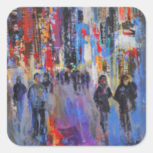 Sticker Carré Nuit de Tokyo