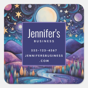 Sticker Carré Nuit lunaire Big Moon Payscape Business