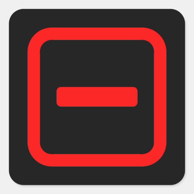 Sticker Carré Numéro 一 Japonais Numéro Un (Devant)