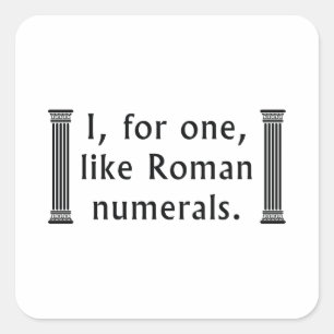 Sticker Carré Numéros romains