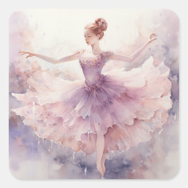 Sticker Carré Nutcracker Ballet Sugarplum Fairy  (Devant)