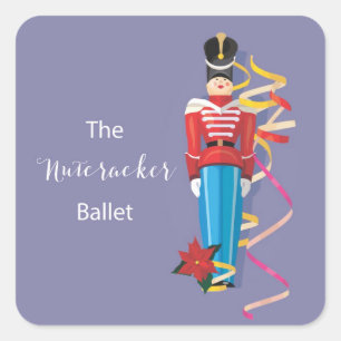 Sticker Carré Nutcracker Danse Ballet Performance Félicitations