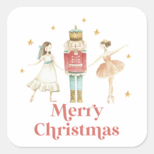 Sticker Carré Nutcracker Winter Ballet Noël