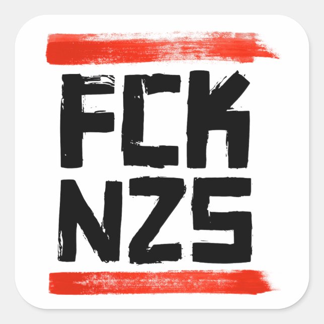 STICKER CARRÉ NZS FCK (Devant)