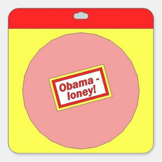 Sticker Carré Obama-loney ! (Devant)