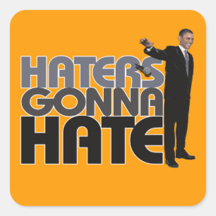 Sticker Carré Obama Mic Drop - Les Détenteurs Vont Hainer