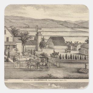 Sticker Carré Obermuller, résidences de Wille