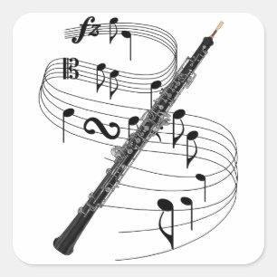 Sticker Carré Oboe