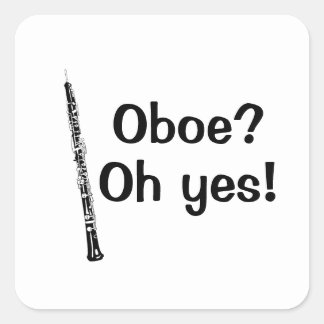 Sticker Carré Oboe Oh Oui Instrument de musique