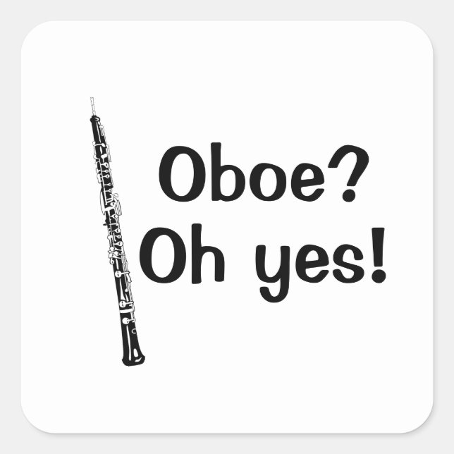 Sticker Carré Oboe Oh Oui Instrument de musique (Devant)