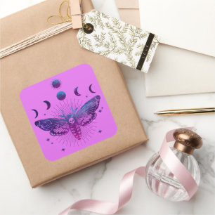 Sticker Carré Occulte de la tête de mort