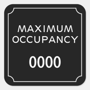 Sticker Carré Occupation maximale
