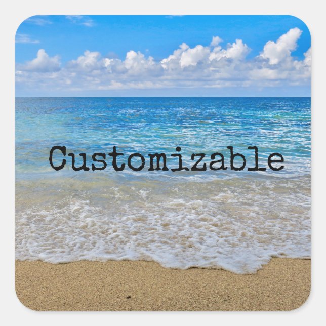 Sticker carré Ocean (Devant)