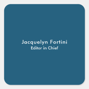 Sticker Carré Océan Bleu Plaine Élégante Moderne Minimaliste