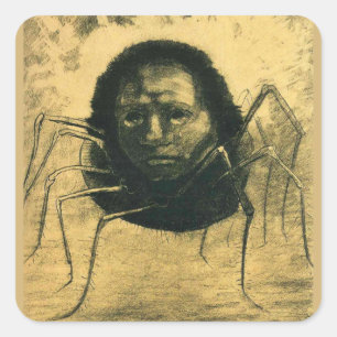 Sticker Carré Odilon Redon, L'Araignée pleureuse,