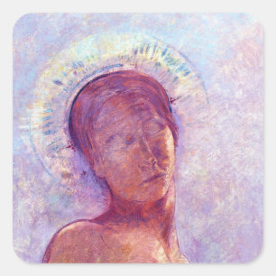 Sticker Carré Odilon Redon, les yeux fermés 1889