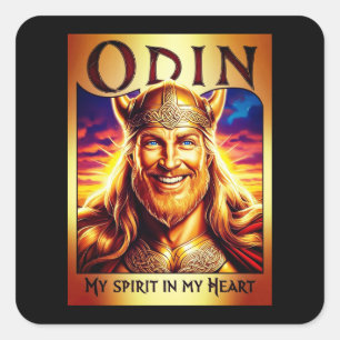 STICKER CARRÉ ODIN, MY SPIRIT DANS MY HEART.