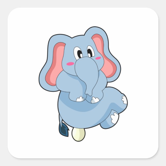 Sticker Carré Oeuf éléphant (Devant)