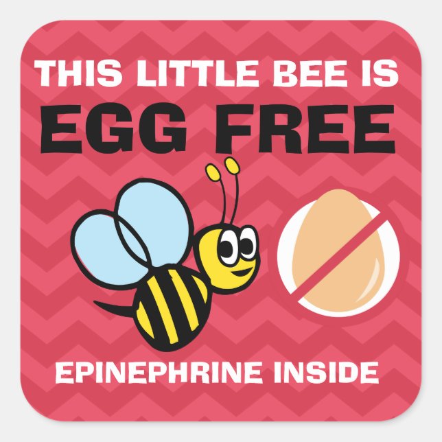 Sticker Carré Oeuf Personnalisé Libre Bumblebee Oeuf Alerte d'al (Devant)