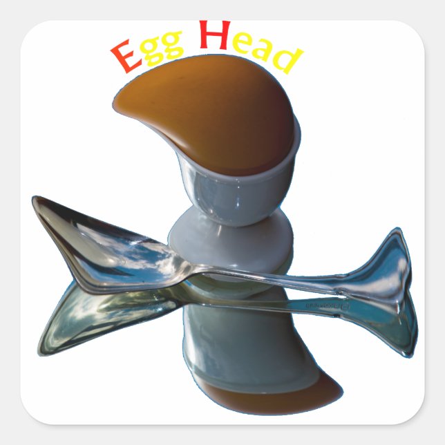 Sticker Carré Oeufs Tête Délicat Designs (Devant)