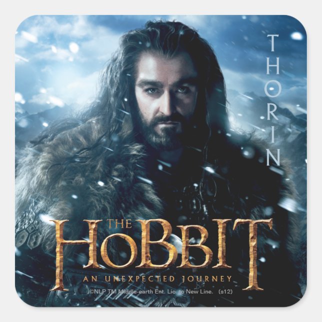 Sticker Carré OEuvre d'édition limitée : THORIN OAKENSHIELD™ (Devant)