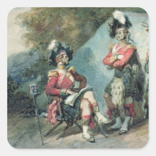 Sticker Carré Officier du 79e régiment des Highlanders