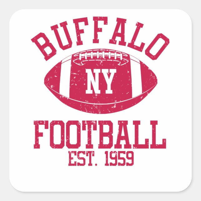 Sticker Carré Offre cadeau du fan de football de Buffalo (Devant)