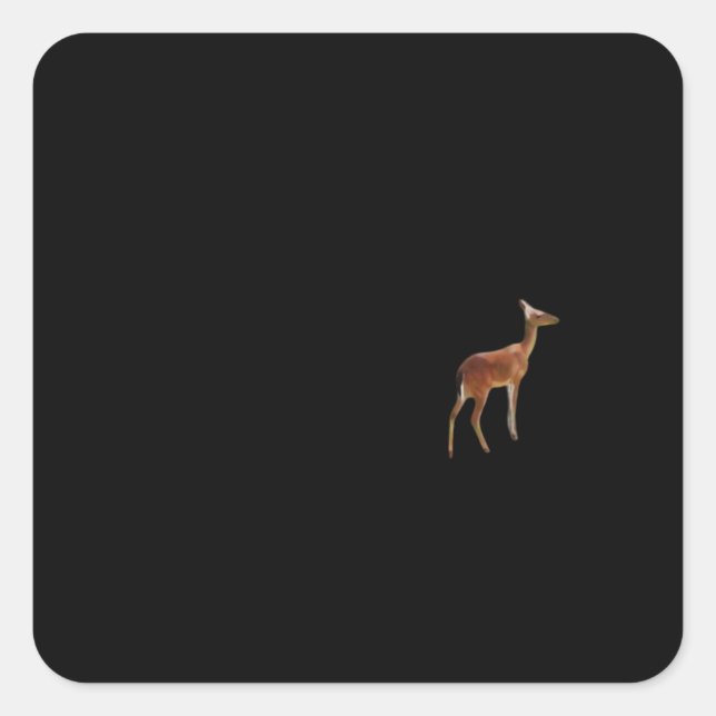 Sticker Carré Oh Deer Minimal Design  (Devant)