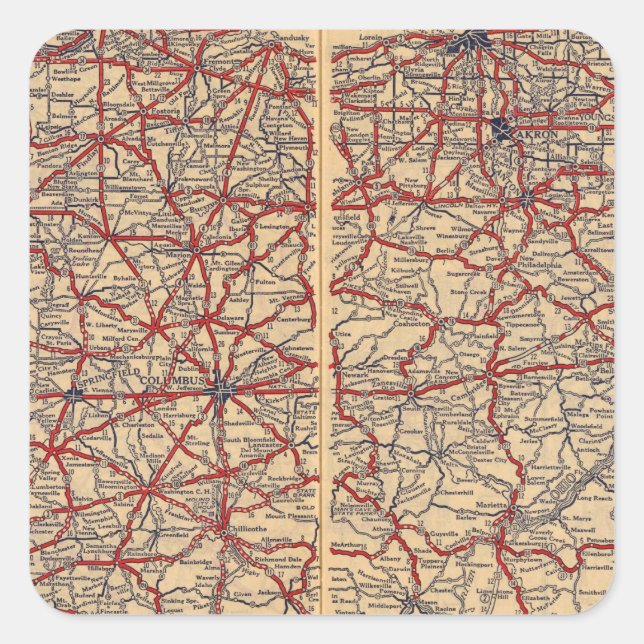Sticker Carré Ohio 14 (Devant)