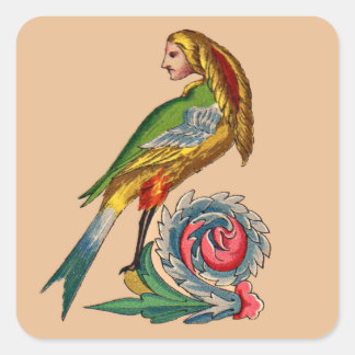 Sticker Carré oiseau