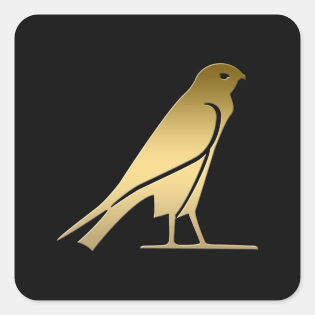 Sticker Carré Oiseau égyptien antique - déesse Nekhbet (Devant)