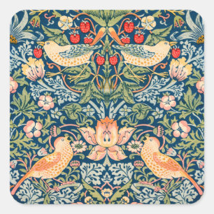 Sticker Carré Oiseaux & Fleurs Wm Morris
