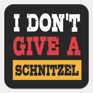 Sticker Carré Oktoberfest ne donne pas Schnitzel drapeau alleman