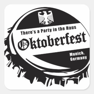 Sticker Carré Oktoberfest Party dans la Haus
